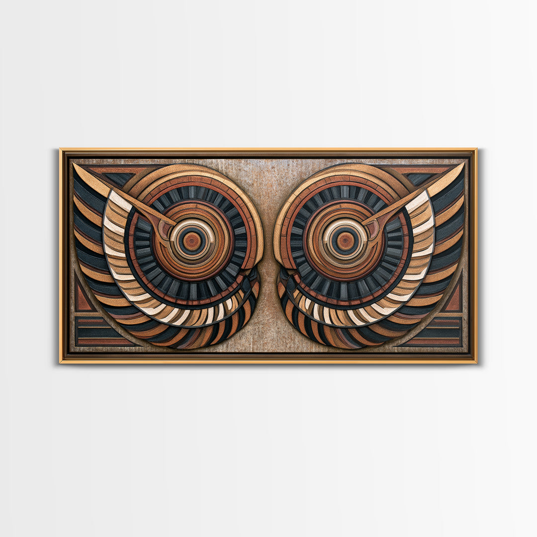 Angel Wings Built from Symmetrical Arcs Framed Canvas Print, Sacred Geometry Art, Printable, Living Room Decor, Geometry, SGA-2x1-43