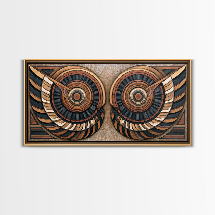 Angel Wings Built from Symmetrical Arcs Framed Canvas Print, Sacred Geometry Art, Printable, Living Room Decor, Geometry, SGA-2x1-43