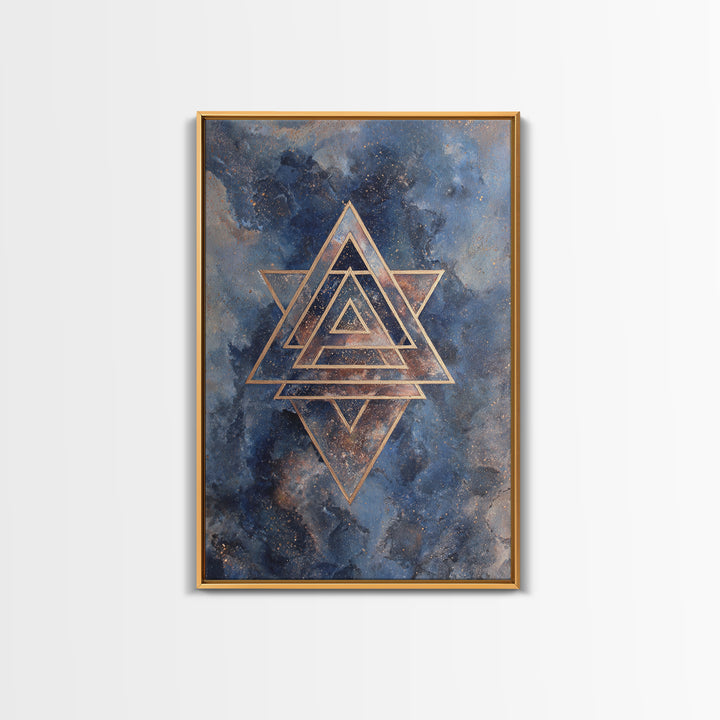 Triangle Mountain Landscape Canvas Print, Sacred Geometry Art, Printable Wall Art, Living Room Decor, Fine Art, Geometry, SGA-2x3-49