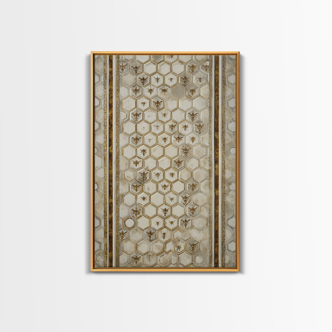 Cosmic Eye Inside Geometric Frame Framed Canvas Print, Sacred Geometry Art, Digital Wall Art, Living Room Decor, Abstract Art, SGA-2x3-75
