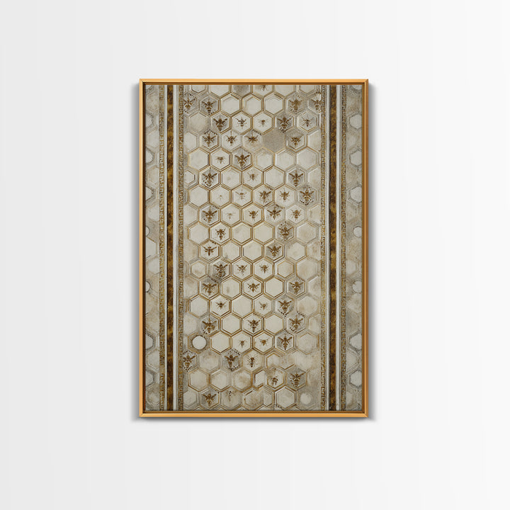 Cosmic Eye Inside Geometric Frame Framed Canvas Print, Sacred Geometry Art, Digital Wall Art, Living Room Decor, Abstract Art, SGA-2x3-75