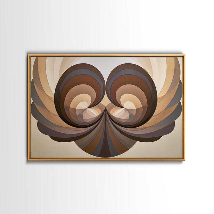 Angel Wings Built from Symmetrical Arcs Canvas Print, Sacred Geometry Art, Boho Wall Decor, Living Room Decor, Geometry, SGA-3x2-3