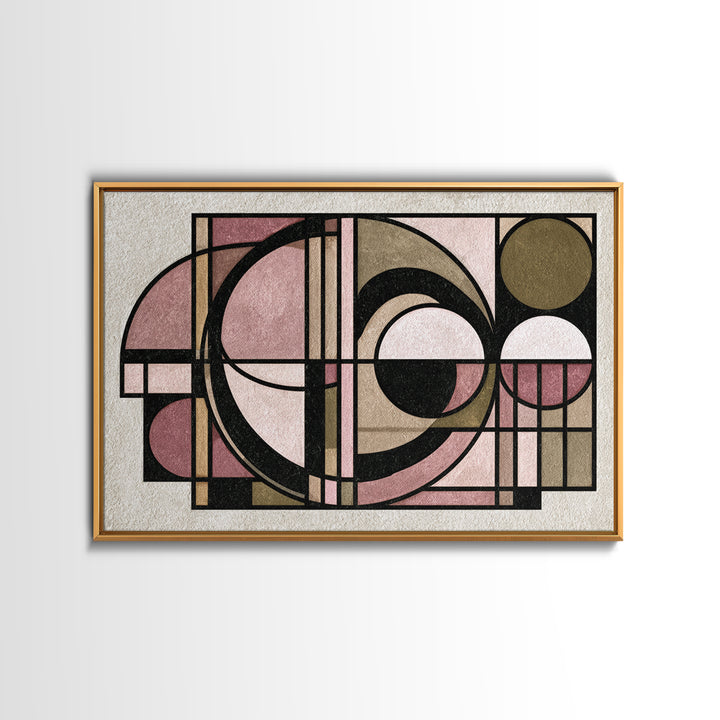 Abstract Temple Plan Made from Sacred Lines Canvas Print, Sacred Geometry Art, Rustic Home Decor, Living Room Decor, Geometry, SGA-3x2-65
