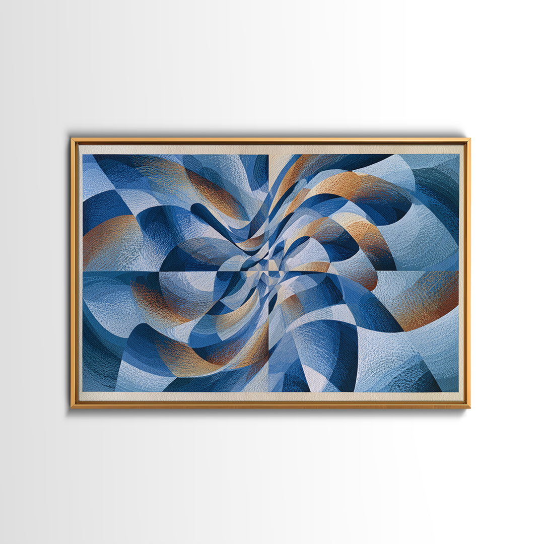 Geometric Wave Pattern Canvas Print, Sacred Geometry Art, Wabi Sabi Art, Living Room Decor, Fine Art, Geometry, Modern Decor, SGA-3x2-98