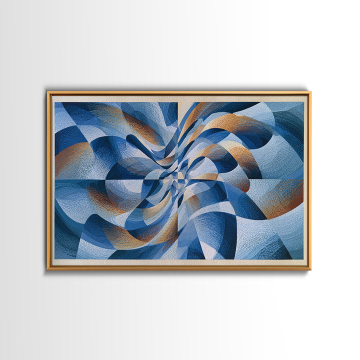 Geometric Wave Pattern Canvas Print, Sacred Geometry Art, Wabi Sabi Art, Living Room Decor, Fine Art, Geometry, Modern Decor, SGA-3x2-98