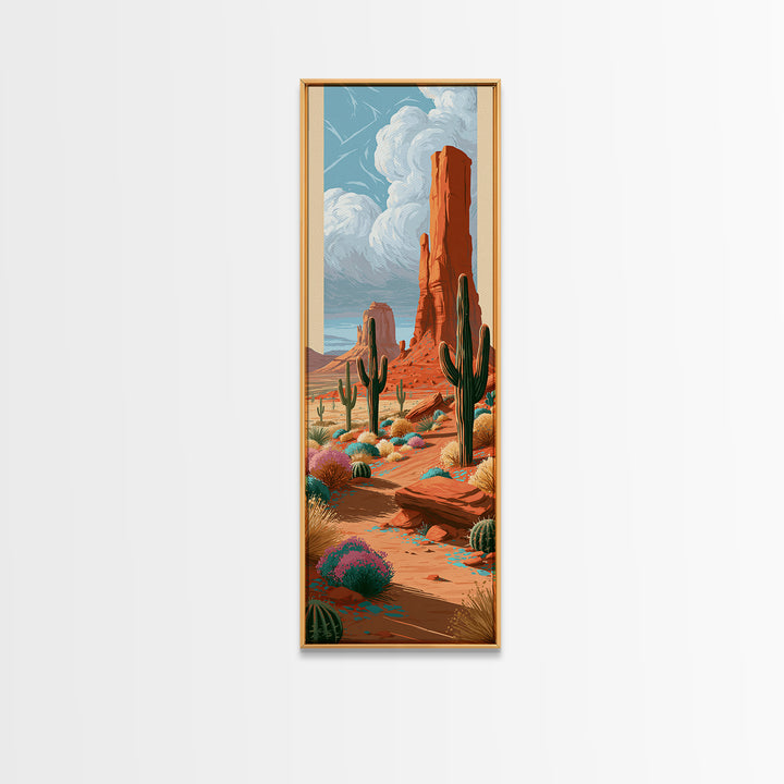 Desert Storm Clouds Canvas Print, Southwestern Art, Large Wall Art, Southwestern Decor, Fine Art, Mesa, Farmhouse Wall Art, SOU-1x3-48