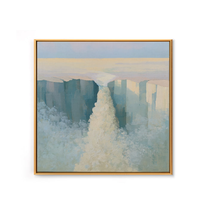 Serene Waterfall with Mist Canvas Print, Spa Art, Fashion Wall Art, Spa Decor, Fine Art, Serenity, Modern Decor, Fine Art Print, SPA-1x1-18