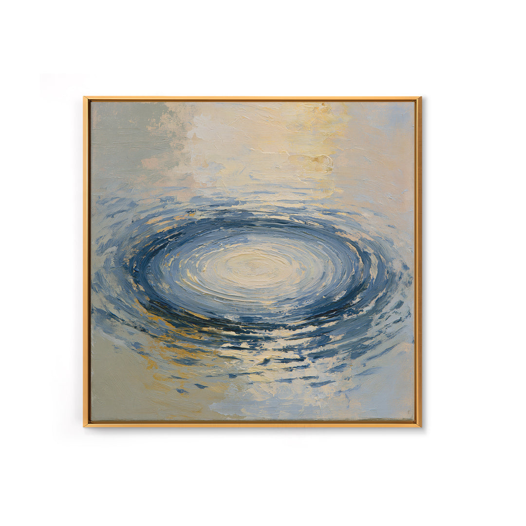 Abstract Water Ripples Framed Canvas Print, Spa Art, City Art, Spa Decor, Abstract Art, Serenity, Boho Decor, SPA-1x1-6
