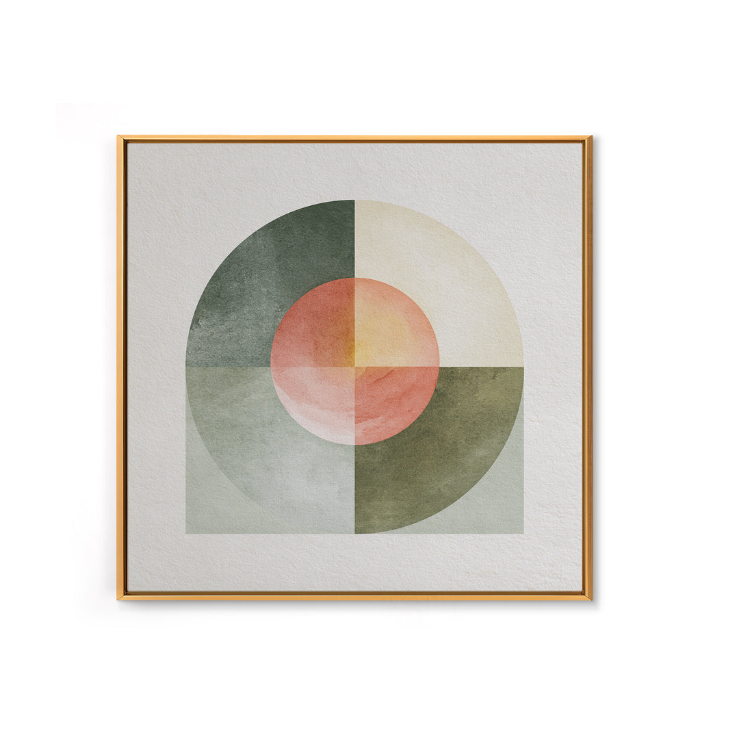 Sage and Ivory Geometric Calm Composition Canvas Print, Spa Art, Luxury Decor, Spa Decor, Abstract Art, Serenity, SPA-1x1-69