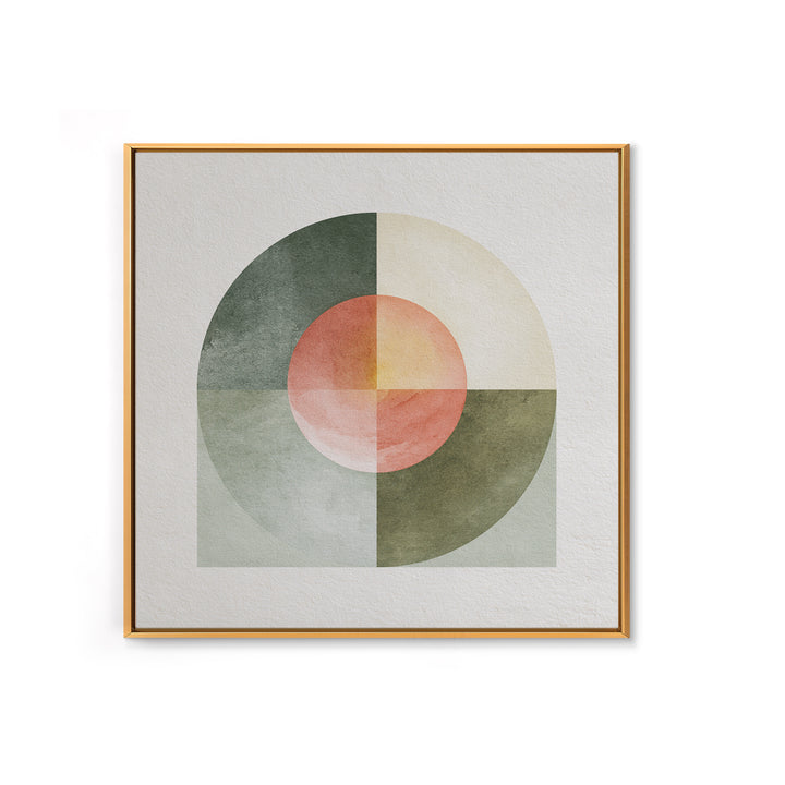 Sage and Ivory Geometric Calm Composition Canvas Print, Spa Art, Luxury Decor, Spa Decor, Abstract Art, Serenity, SPA-1x1-69
