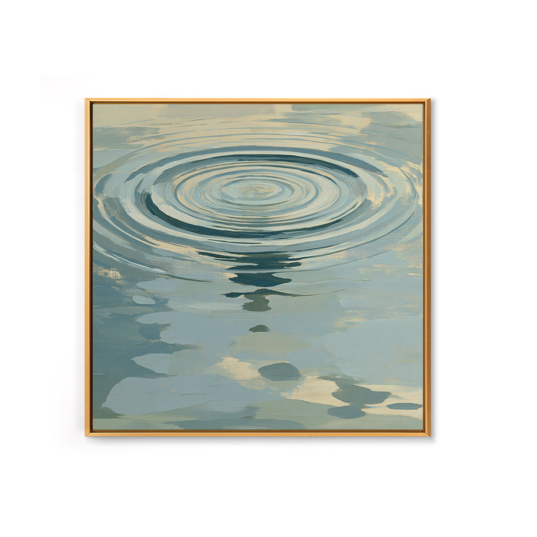 Abstract Water Ripples Framed Canvas Print, Spa Art, Statement Artwork, Spa Decor, Abstract Art, Serenity, Printable Wall Art, SPA-1x1-78
