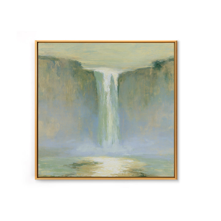 Serene Waterfall with Mist Canvas Print, Spa Art, Neutral Decor, Spa Decor, Fine Art, Serenity, Home Decor, Wall Decor, SPA-1x1-90