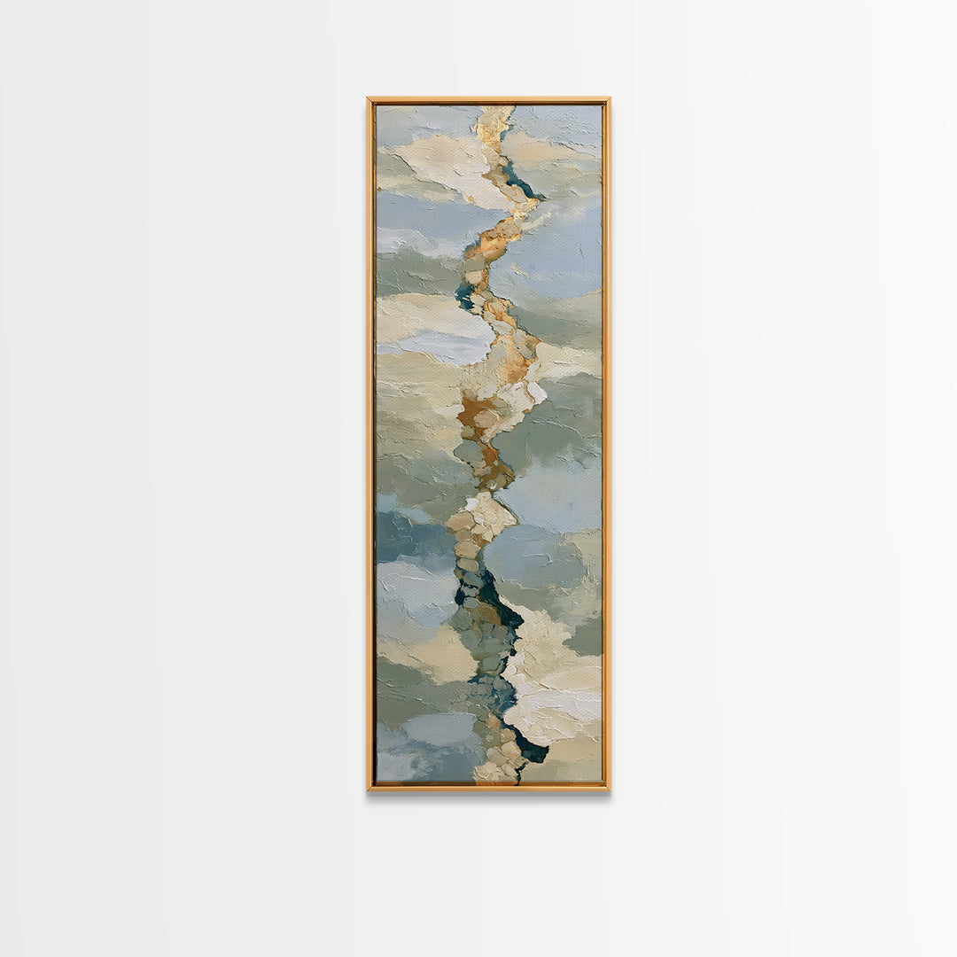 Pebble Texture Abstract Framed Canvas Print, Spa Art, Nature Prints, Spa Decor, Abstract Art, Serenity, Dog Groomer Gifts, SPA-1x3-3