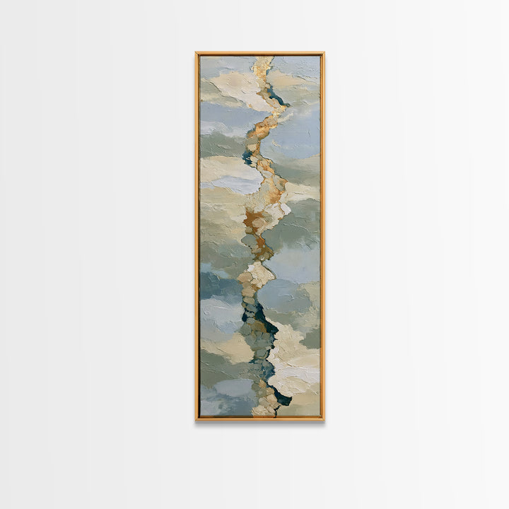 Pebble Texture Abstract Framed Canvas Print, Spa Art, Nature Prints, Spa Decor, Abstract Art, Serenity, Dog Groomer Gifts, SPA-1x3-3