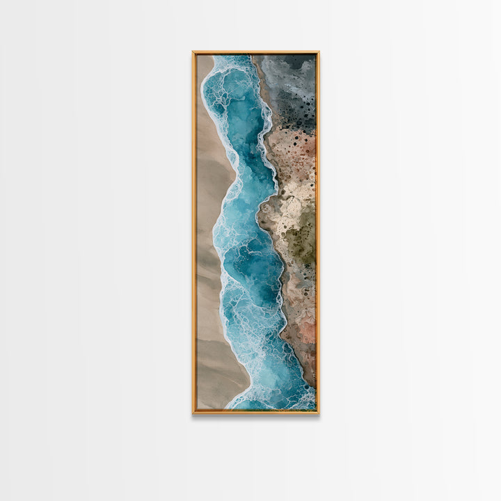 Blue Lagoon Water Seen from Above Canvas Print, Spa Art, Printable Art, Spa Decor, Fine Art, Serenity, Fine Art Photography, SPA-1x3-32