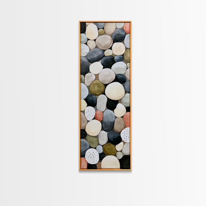 Pebble Texture Abstract Canvas Print, Spa Art, Dog Canvas, Spa Decor, Fine Art, Serenity, Art Print, Room Decor, SPA-1x3-51