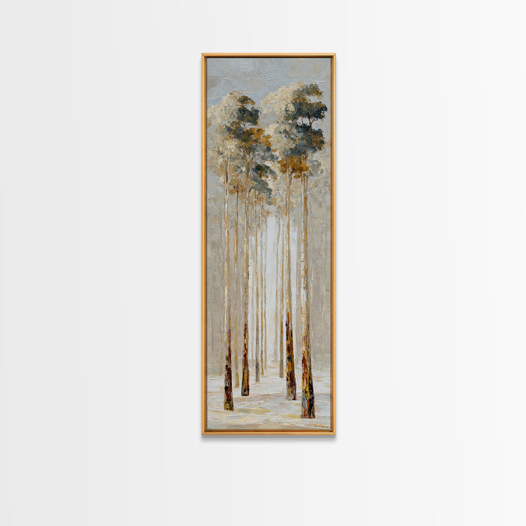 Moonlit Lake Reflection Canvas Print, Spa Art, Salon Decor, Spa Decor, Oil Painting, Serenity, Statement Artwork, Boho Decor, SPA-1x3-59