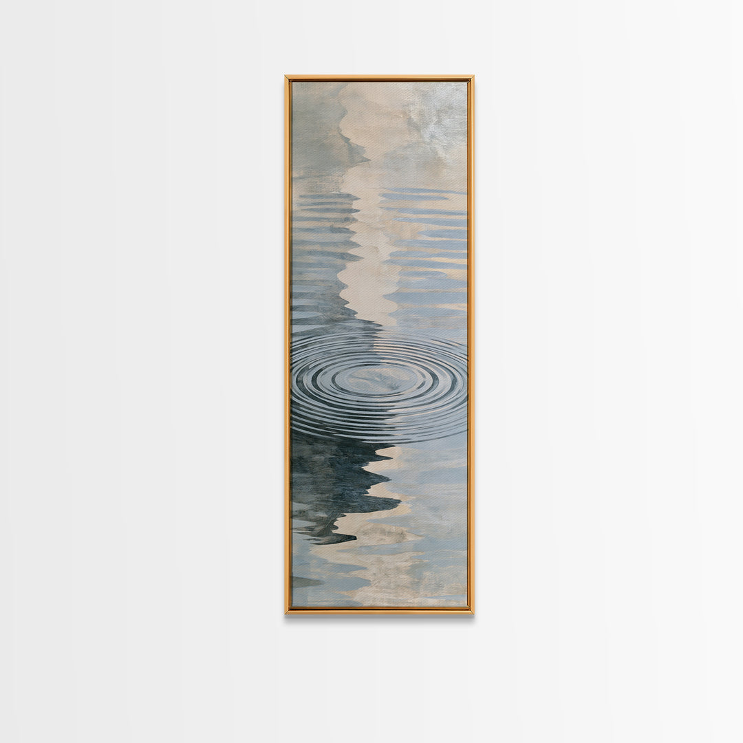 Abstract Water Ripples Framed Canvas Print, Spa Art, Luxury Decor, Spa Decor, Abstract Art, Serenity, Black Woman Art, SPA-1x3-66