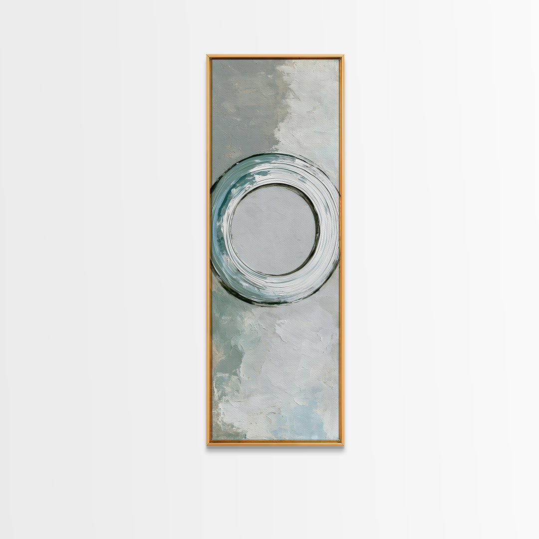Minimal Zen Circle Brushstroke Canvas Print, Spa Art, Modern Home Decor, Spa Decor, Fine Art, Serenity, Neutral Decor, SPA-1x3-68