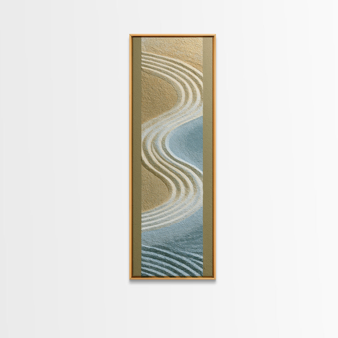 Sand Garden Lines Canvas Print, Spa Art, Fashion Wall Art, Spa Decor, Fine Art, Serenity, Modern Decor, Fine Art Print, SPA-1x3-72