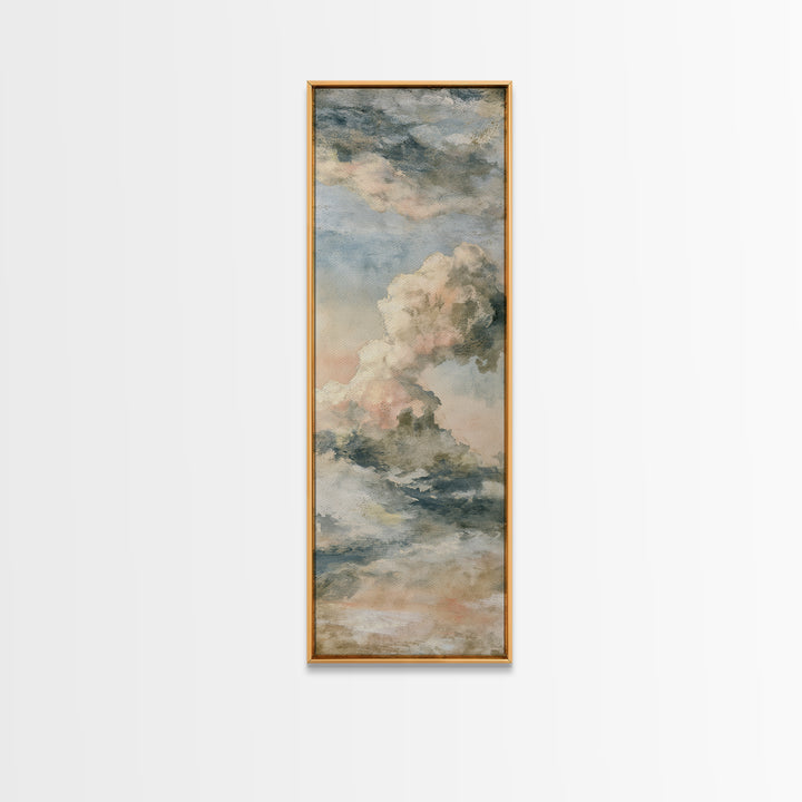Soft Cloudscape in Cream and Sage Canvas Print, Spa Art, Spa, Spa Decor, Fine Art, Serenity, Teen Girl Room Decor, Dog Canvas, SPA-1x3-73