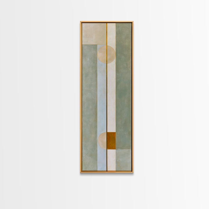 Sage and Ivory Geometric Calm Composition Canvas Print, Spa Art, Fashion Wall Art, Spa Decor, Abstract Art, Serenity, SPA-1x3-81