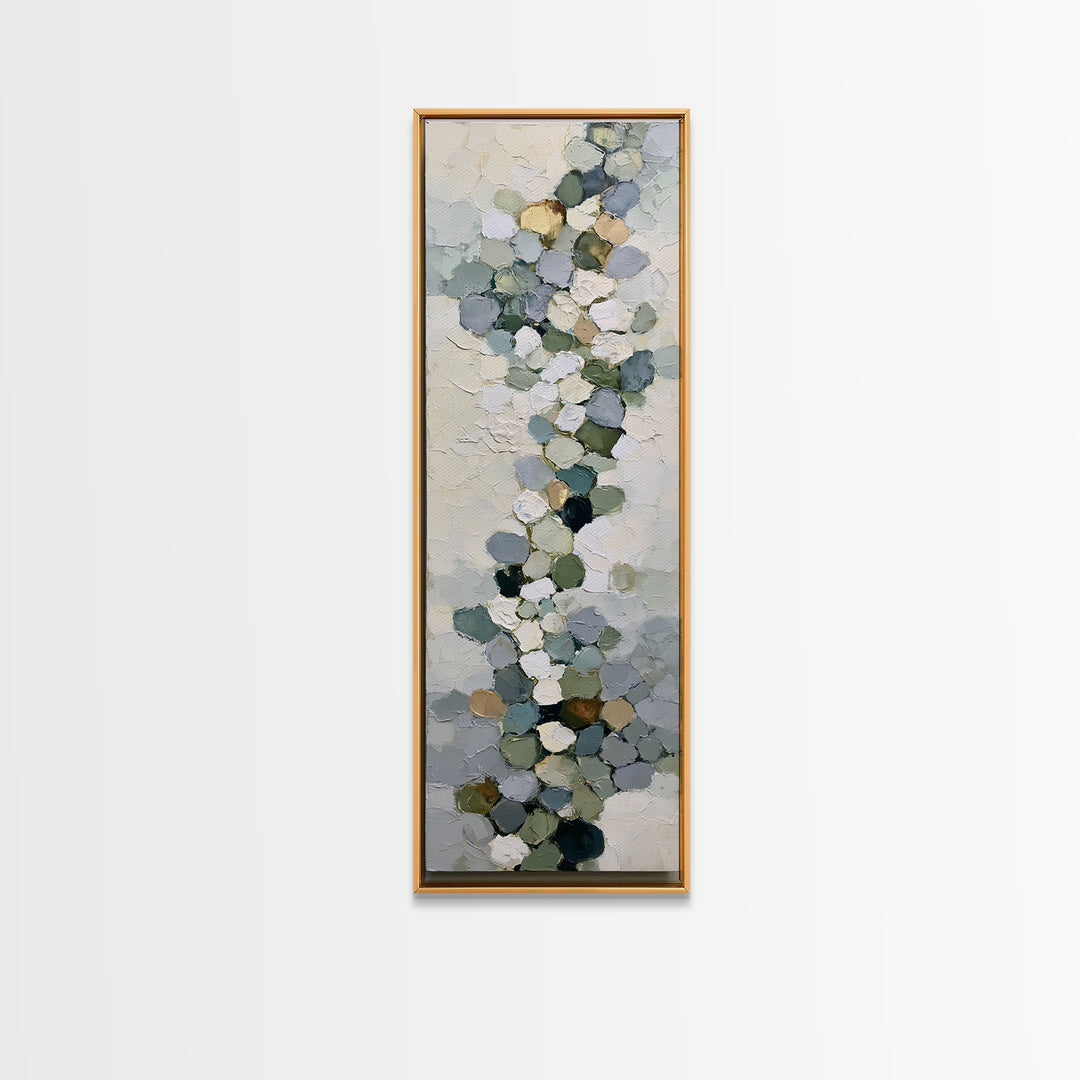 Pebble Texture Abstract Canvas Print, Spa Art, Luxury Decor, Spa Decor, Abstract Art, Serenity, Black Woman Art, Botanical Art, SPA-1x3-99