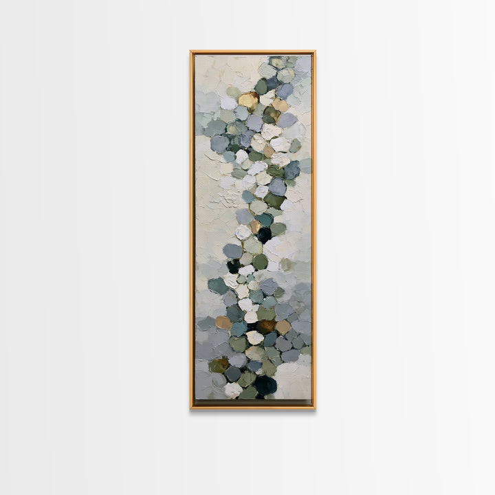Pebble Texture Abstract Canvas Print, Spa Art, Luxury Decor, Spa Decor, Abstract Art, Serenity, Black Woman Art, Botanical Art, SPA-1x3-99