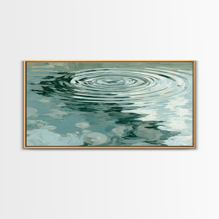 Abstract Water Ripples Canvas Print, Spa Art, Textured Painting, Spa Decor, Fine Art, Serenity, Travel Poster, Contemporary Art, SPA-2x1-2