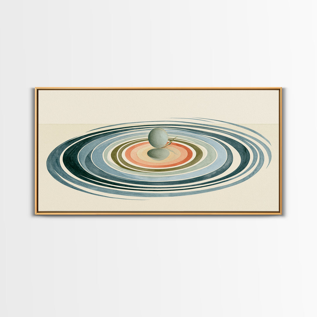 Abstract Water Ripples Canvas Print, Spa Art, Textured Painting, Spa Decor, Fine Art, Serenity, Travel Poster, Contemporary Art, SPA-2x1-26