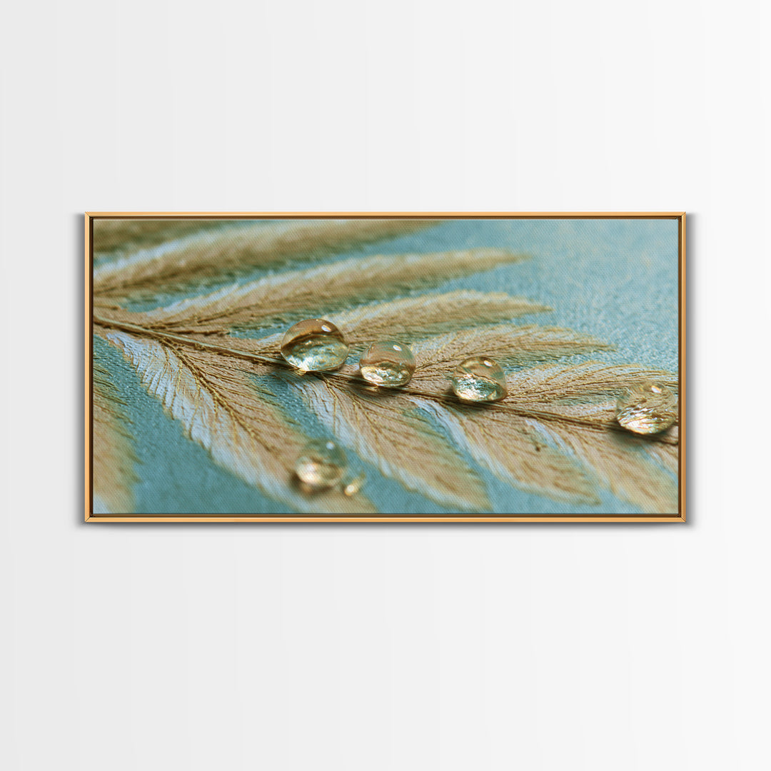 Fern Leaf Closeup Canvas Print, Spa Art, Abstract, Spa Decor, Fine Art, Serenity, City Art, Spa Wall Art, Teen Girl Room Decor, SPA-2x1-31
