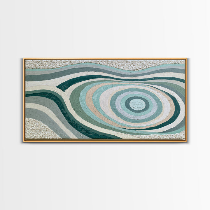 Sand Garden Lines Framed Canvas Print, Spa Art, Fine Art Photography, Spa Decor, Oil Painting, Serenity, Wildlife Wall Art, SPA-2x1-80