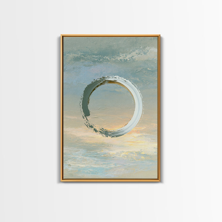 Minimal Zen Circle Brushstroke Canvas Print, Spa Art, Gallery Decor, Spa Decor, Fine Art, Serenity, Wall Art, Home Decor, SPA-2x3-16