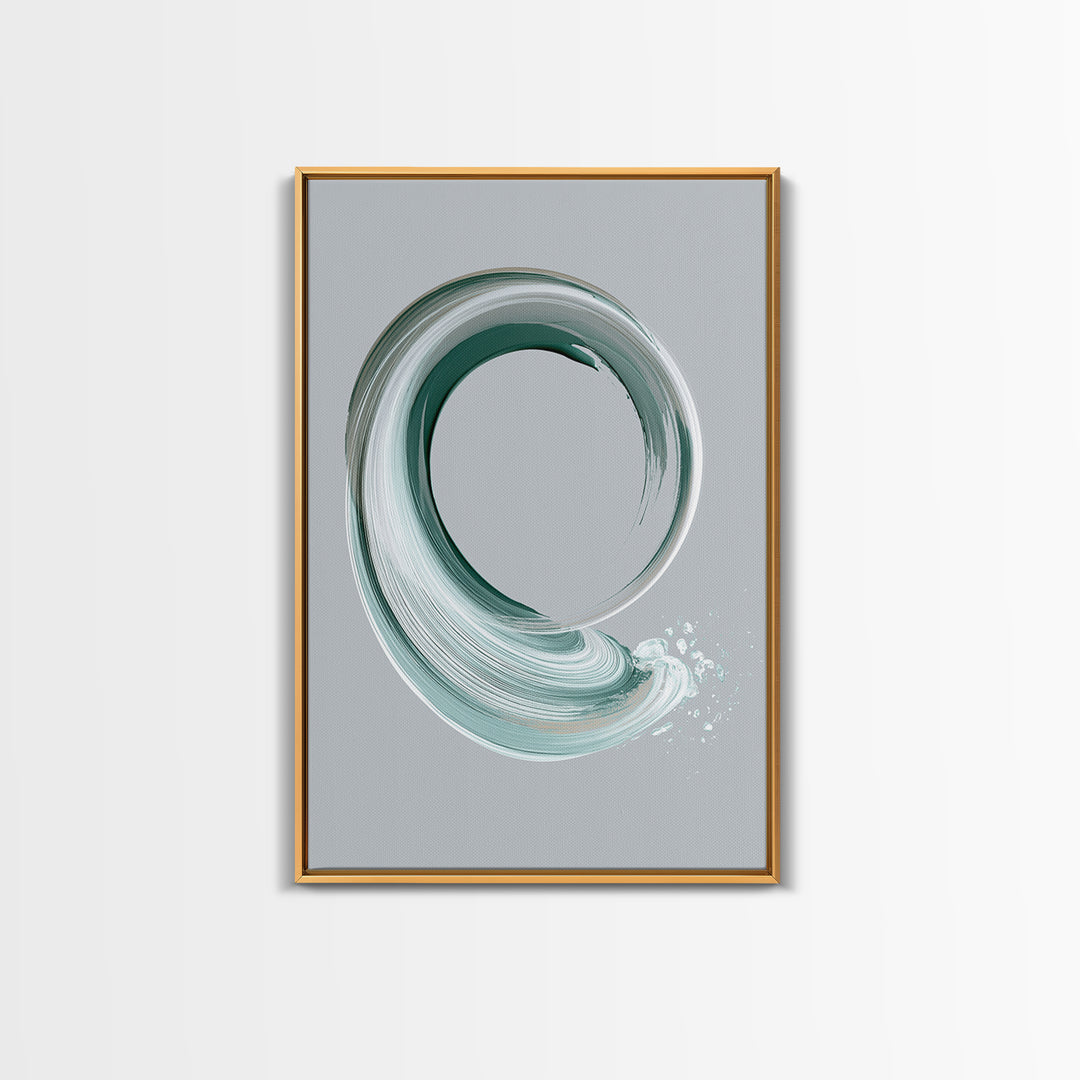 Minimal Zen Circle Brushstroke Canvas Print, Spa Art, Minimalist Decor, Spa Decor, Fine Art, Serenity, Contemporary Art, SPA-2x3-40