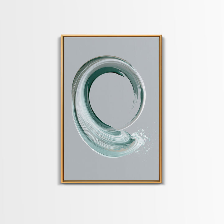 Minimal Zen Circle Brushstroke Canvas Print, Spa Art, Minimalist Decor, Spa Decor, Fine Art, Serenity, Contemporary Art, SPA-2x3-40