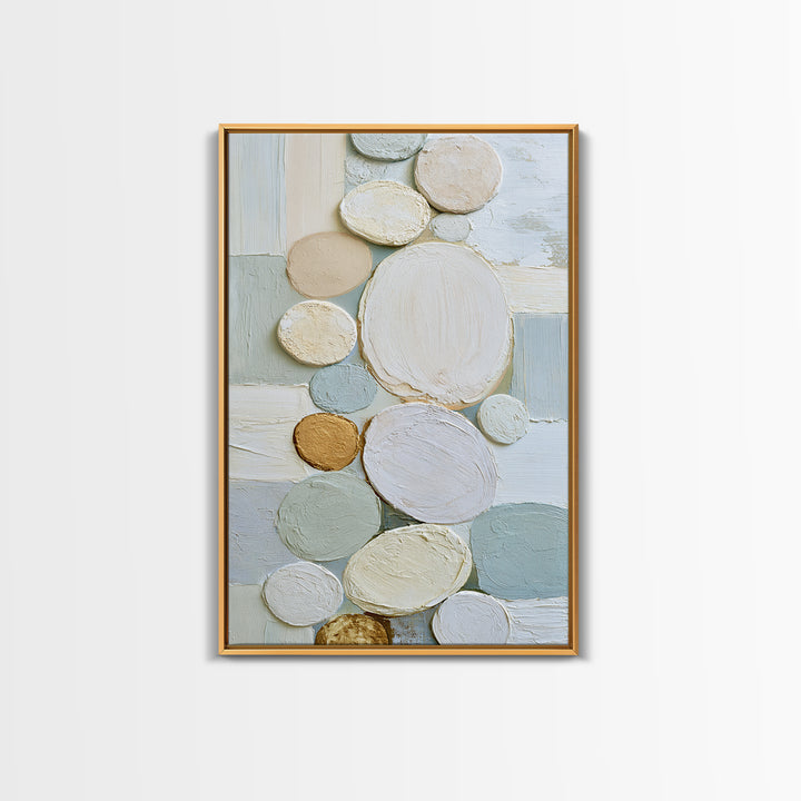 Pebble Texture Abstract Framed Canvas Print, Spa Art, Contemporary Art, Spa Decor, Fine Art, Serenity, Spa Wall Art, Dog Canvas, SPA-2x3-47