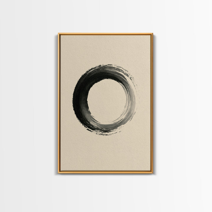 Minimal Zen Circle Brushstroke Framed Canvas Print, Spa Art, Printable Art, Spa Decor, Fine Art, Serenity, Fine Art Photography, SPA-2x3-64
