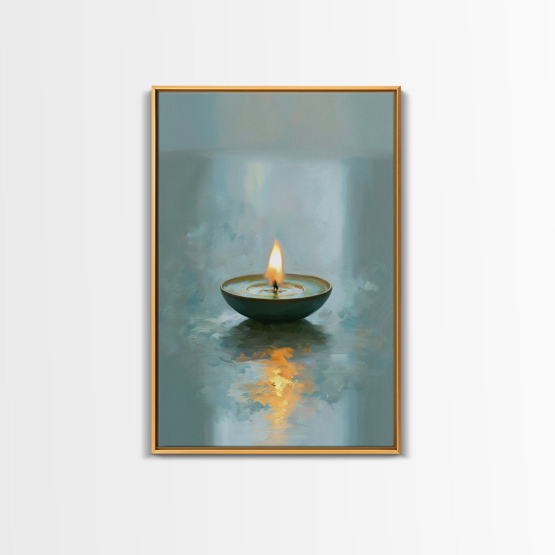 Warm Candle Flame Canvas Print, Spa Art, Fine Art Photography, Spa Decor, Fine Art, Serenity, Wildlife Wall Art, Gallery Decor, SPA-2x3-65