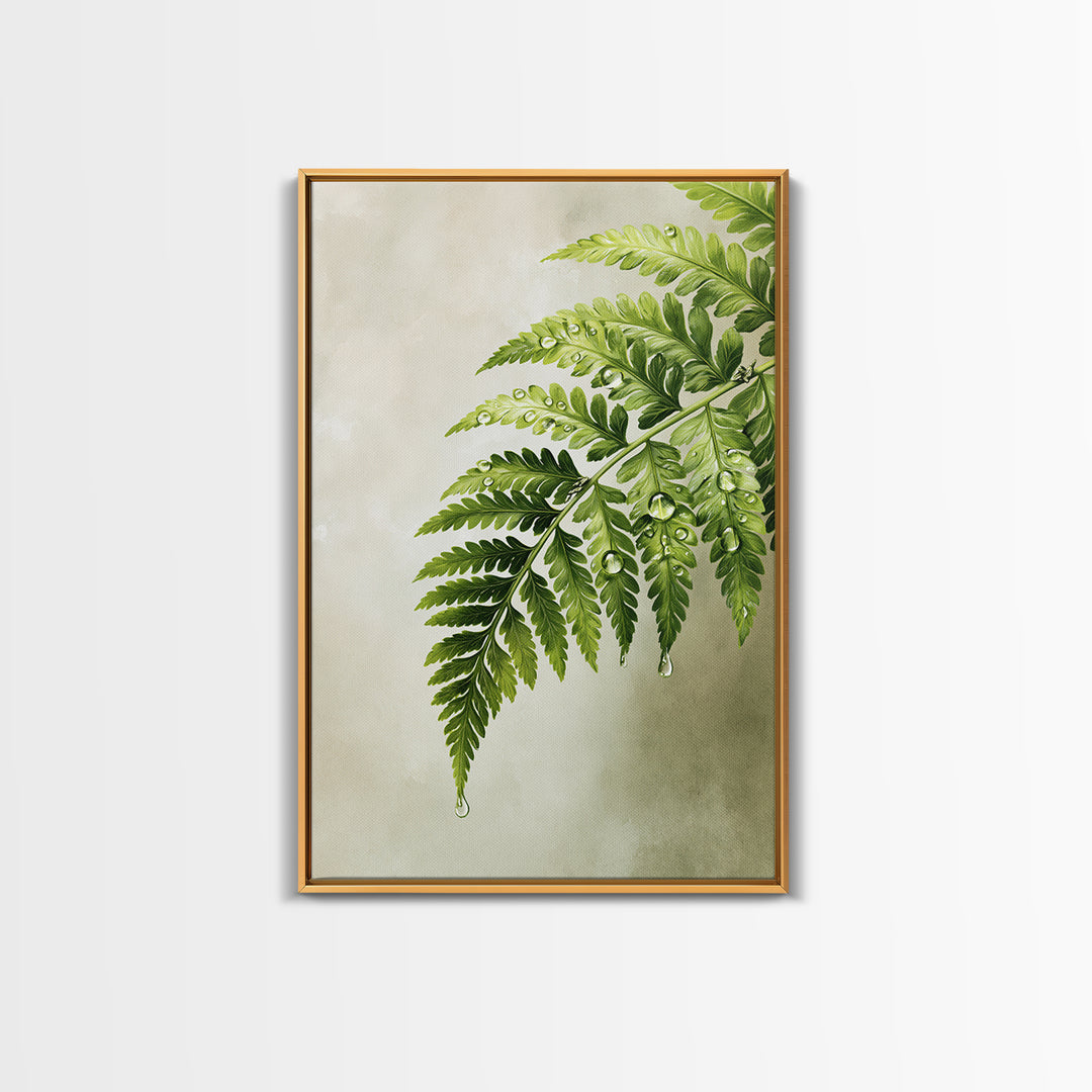 Fern Leaf Closeup Canvas Print, Spa Art, Feminine Wall Art, Spa Decor, Serenity, Hair Salon Wall Art, Wildlife Wall Art, SPA-2x3-67