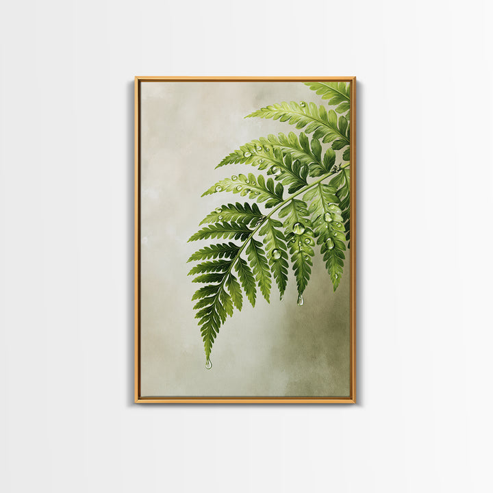 Fern Leaf Closeup Canvas Print, Spa Art, Feminine Wall Art, Spa Decor, Serenity, Hair Salon Wall Art, Wildlife Wall Art, SPA-2x3-67