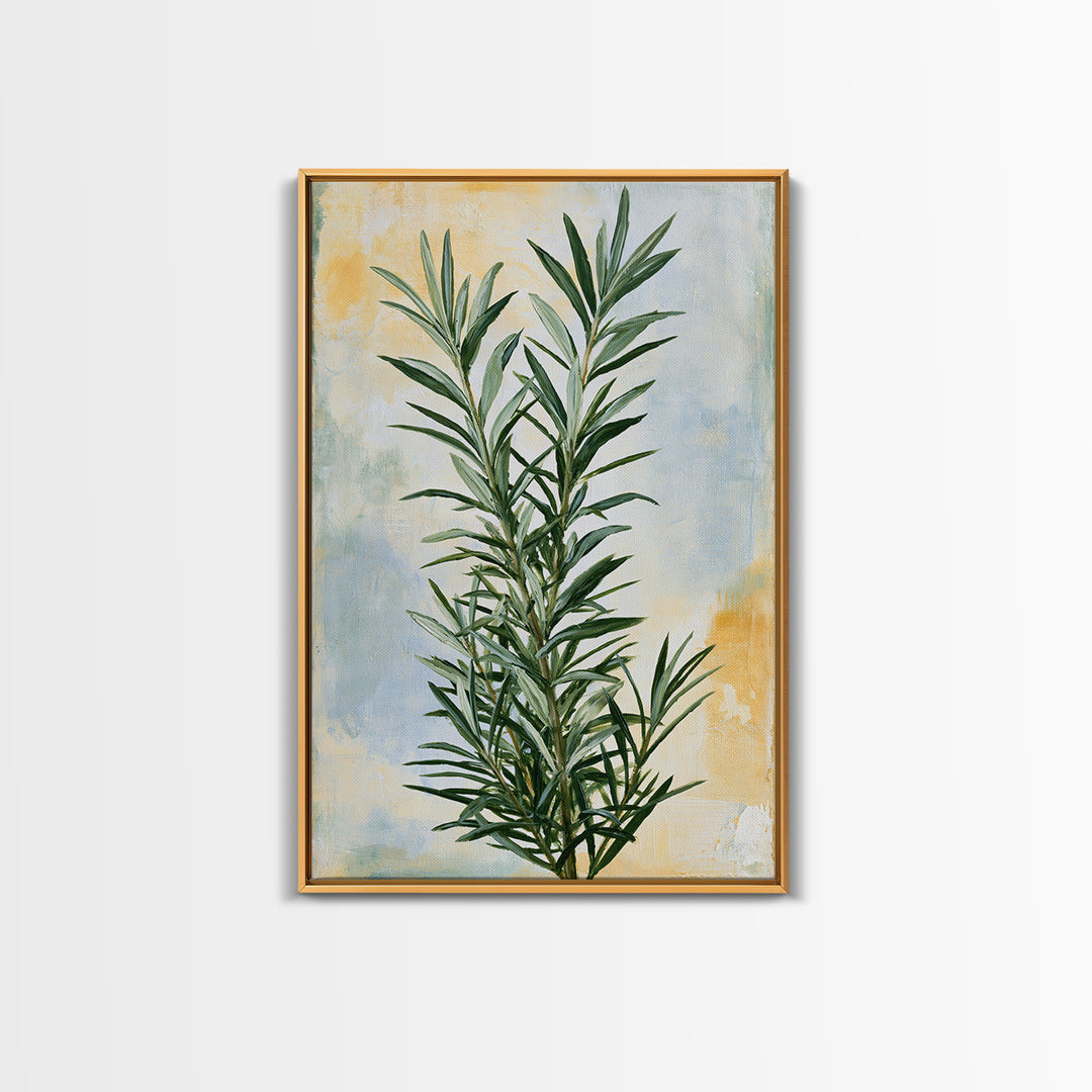 Botanical Herbal Arrangement Framed Canvas Print, Spa Art, Dog Wall Art, Spa Decor, Watercolor Art, Serenity, Dog Canvas, SPA-2x3-94