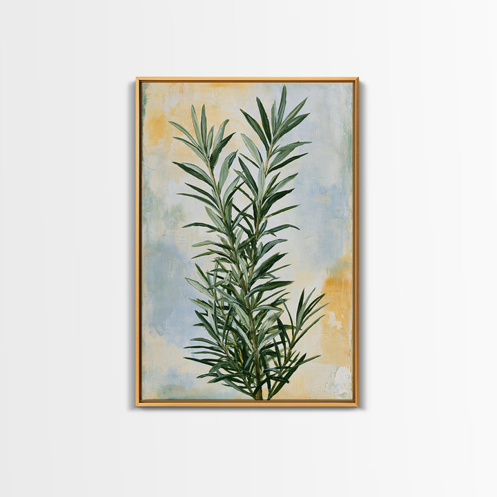 Botanical Herbal Arrangement Framed Canvas Print, Spa Art, Dog Wall Art, Spa Decor, Watercolor Art, Serenity, Dog Canvas, SPA-2x3-94