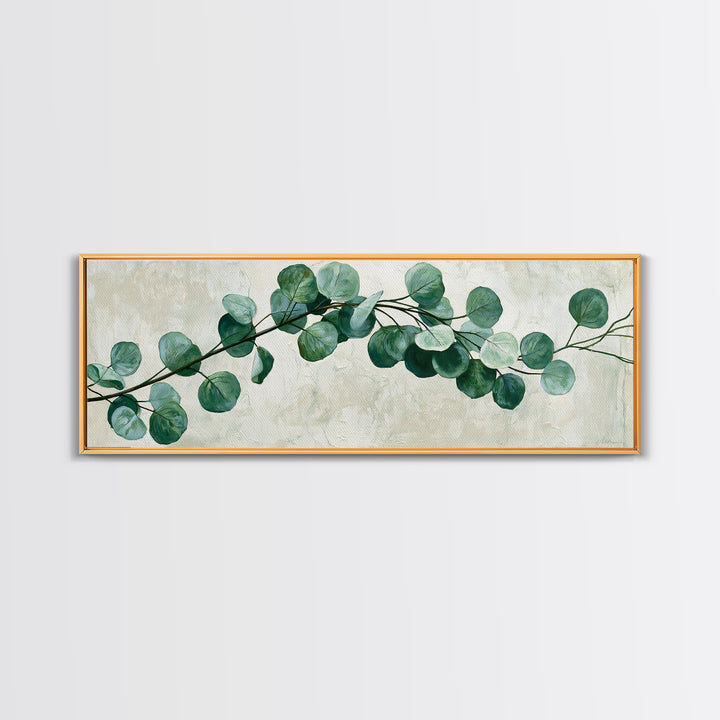 Eucalyptus Branch in Soft Green Watercolor Canvas Print, Spa Art, Wall Art Print, Spa Decor, Fine Art, Serenity, Animal Art, SPA-3x1-43