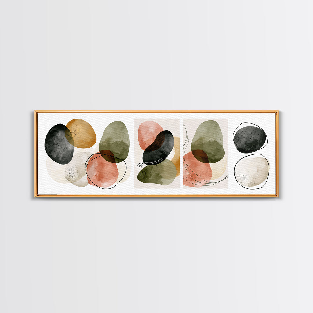 Pebble Texture Abstract Framed Canvas Print, Spa Art, Statement Artwork, Spa Decor, Abstract Art, Serenity, Printable Wall Art, SPA-3x1-7