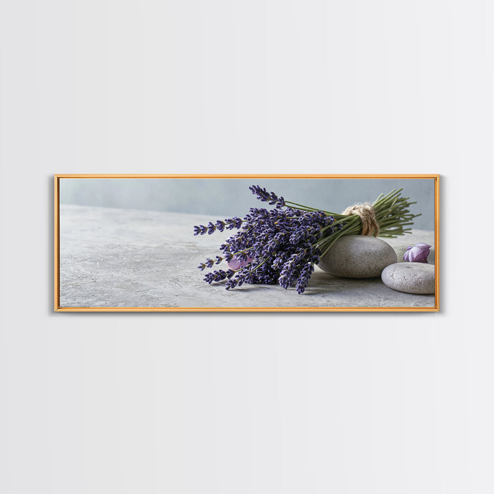 Lavender Bundle with Soft Shadow Canvas Print, Spa Art, Spa, Spa Decor, Fine Art, Serenity, Teen Girl Room Decor, Dog Canvas, SPA-3x1-71