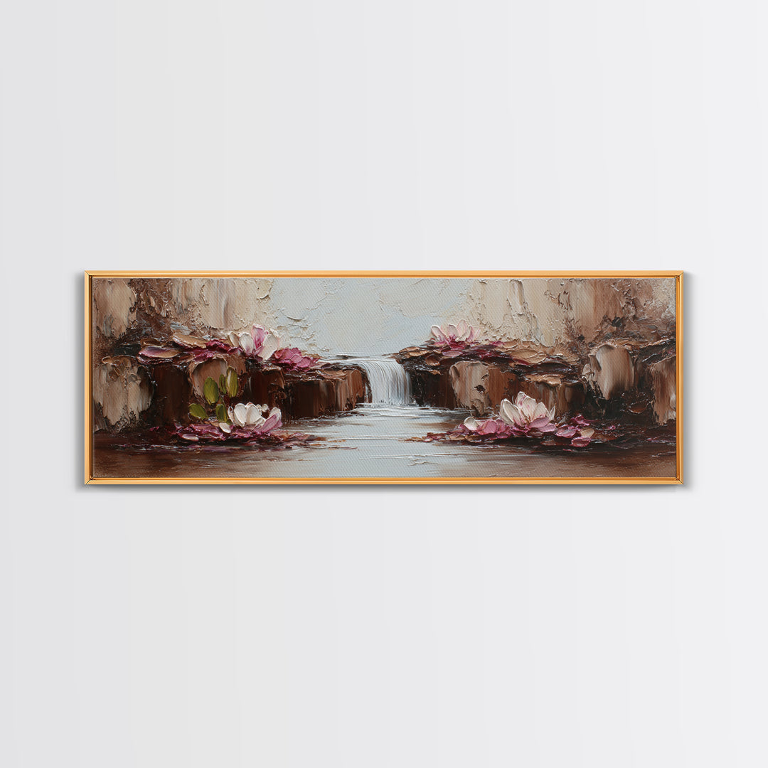 Warm Candle Flame Framed Canvas Print, Spa Art, Neutral Decor, Spa Decor, Fine Art, Serenity, Home Decor, Wall Decor, SPA-3x1-73