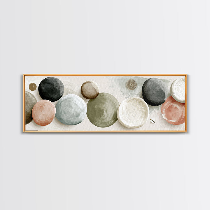 Pebble Texture Abstract Framed Canvas Print, Spa Art, Abstract Print, Spa Decor, Abstract Art, Serenity, Esthetician Decor, SPA-3x1-79