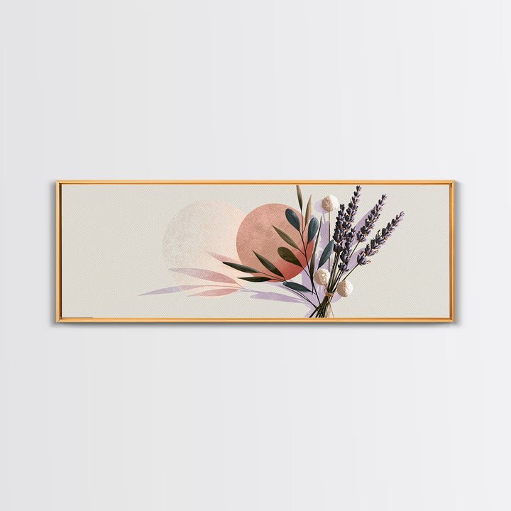 Lavender Bundle with Soft Shadow Canvas Print, Spa Art, Black Woman Art, Spa Decor, Oil Painting, Serenity, Modern Home Decor, SPA-3x1-95