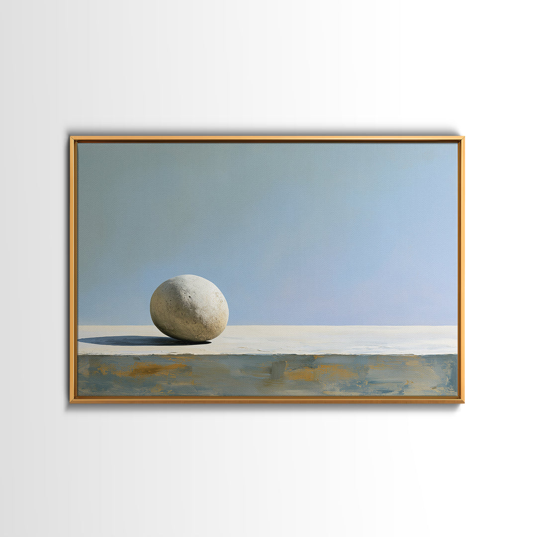 Pebble Texture Abstract Framed Canvas Print, Spa Art, Statement Artwork, Spa Decor, Abstract Art, Serenity, Printable Wall Art, SPA-3x2-19