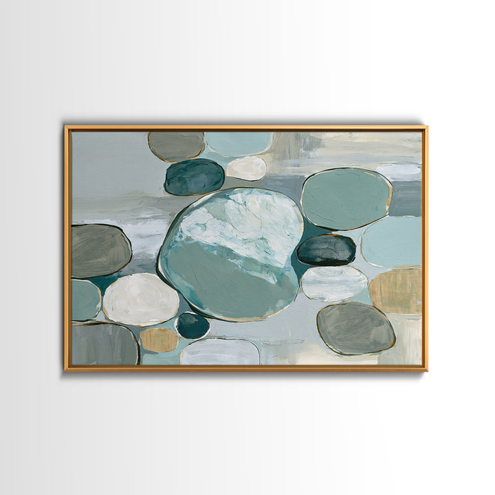 Pebble Texture Abstract Canvas Print, Spa Art, Textured Painting, Spa Decor, Fine Art, Serenity, Travel Poster, SPA-3x2-43
